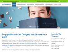 Tablet Screenshot of logopediecentrumdongen.nl